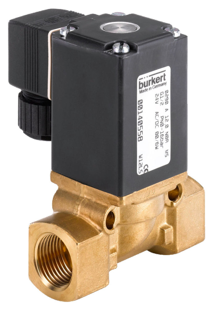 Solenoid Valve G1/2'' NC Brass NBR 0-16bar/232psi 230VAC Vacuum 0290 44373