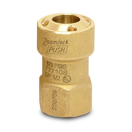 1/2" Push To Connect x SAE Flare Refrigerant Adapter