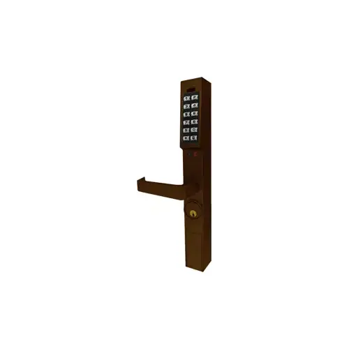 Alarm Lock DL1300/10B1Click To CopyDL1300 Series Trilogy Narrow Stile Digital Aluminum Door Retrofit Outside Lever Trim Oil Rubbed Dark Bronze