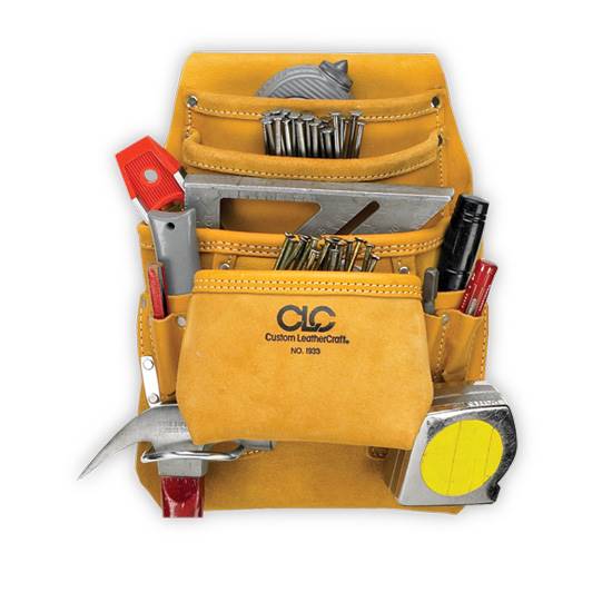 10 Pocket Carpenter's Nail & Tool Bag Custom LeatherCraft I933