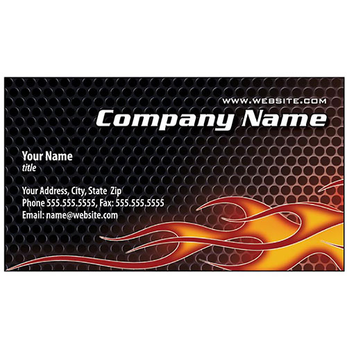 Full-Color Auto Repair Business Cards - Flame Thrower