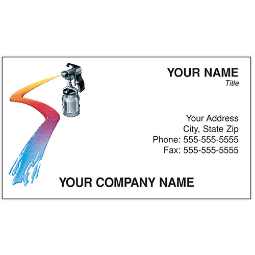 Full-Color Auto Repair Business Cards - Spray Gun