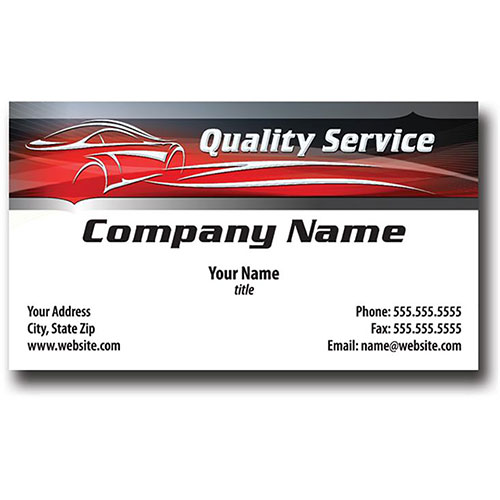 Auto Repair Business Cards with Foil - Silhouette