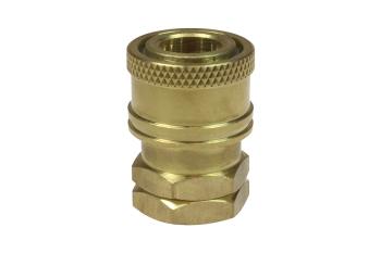CO 110ST Straight Through Coupler, Brass, 1/4" FPT