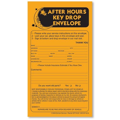 Front Key Drop Envelopes (500)