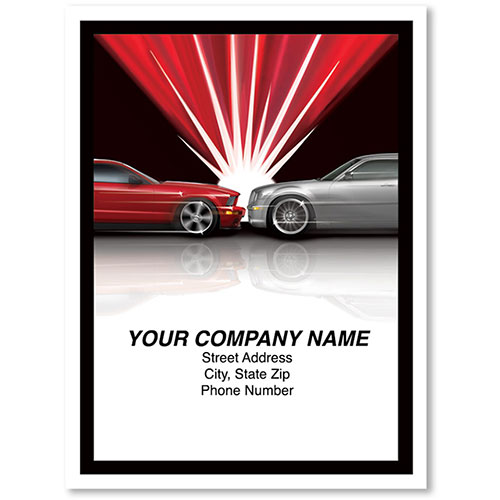 Full-Color Paper Floor Mats - Flash