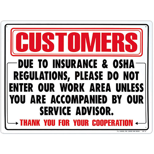 Office Signs – 24" x 18" Customers