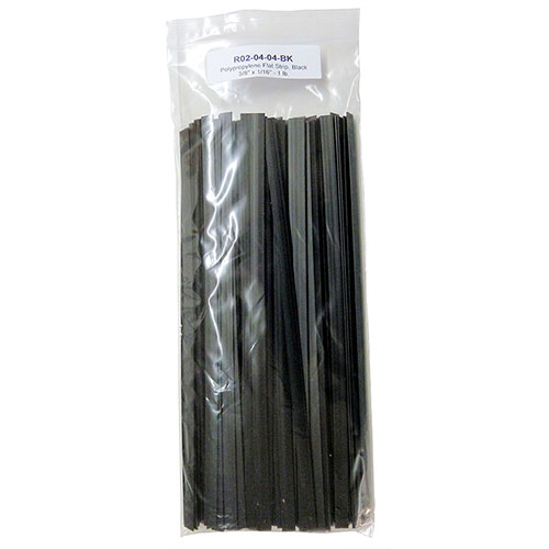 Polypropylene Plastic Flat Sticks Black 1 LB