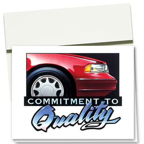 Auto Repair Thank You Cards - Commitment to Quality