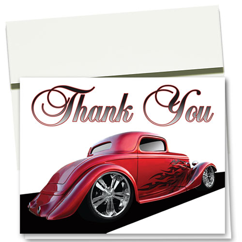 Auto Repair Thank You Cards- Hot Rod Coupe