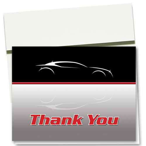 Auto Repair Thank You Cards - Silhouette