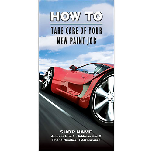 Auto Repair Brochures - Fresh Paint, Red Racer