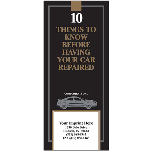 Auto Repair Brochures - "10 Things" Black & Gold