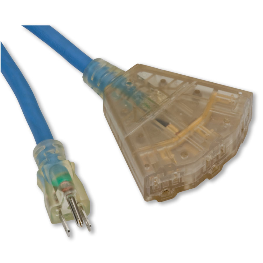 Bayco 50' Triple-Tap Pro Cold Weather Extension Cord SL-9106