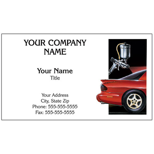 Auto Repair Business Card - Spray Gun/Firebird