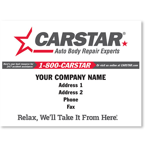 CARSTAR Personalized Paper Floormats Horizontal 17 3/8 x 13