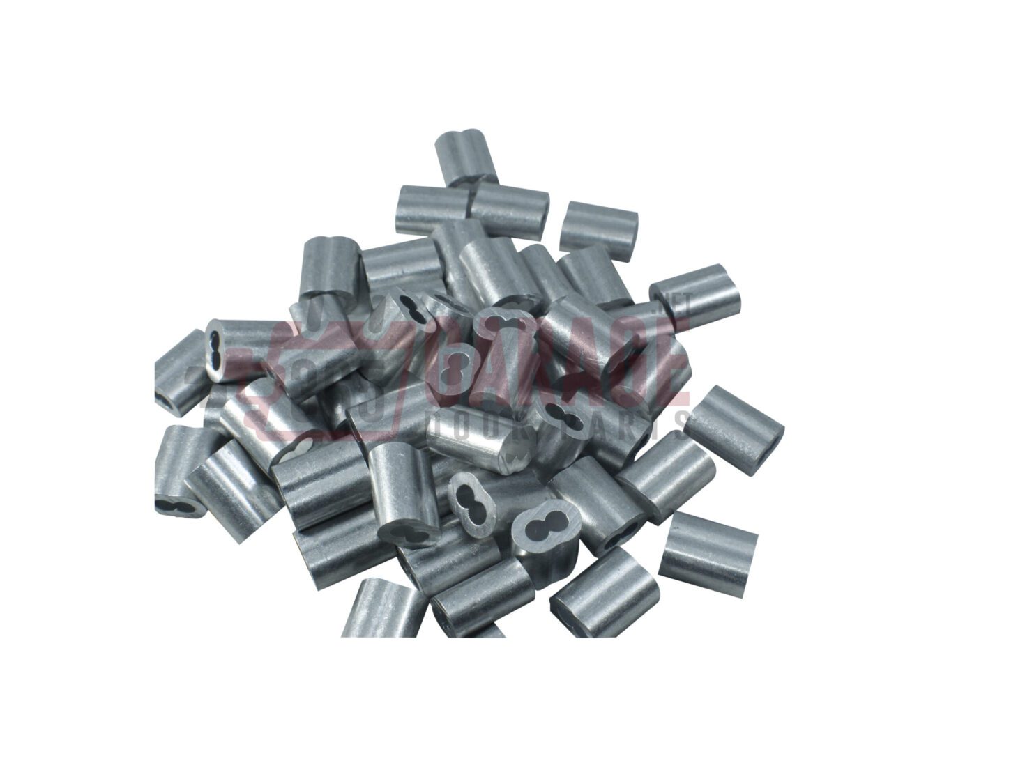Aluminum Crimping Loop Sleeve for 1/8″ Diameter Wire Rope and Cable, (Pack of 100)