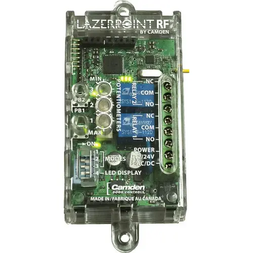 Camden Door Controls CMRX91Click To CopyLazerpoint RF Basic Single Relay Receiver 915 mhz
