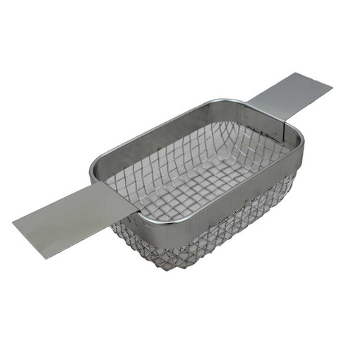Standard Mesh Rectangular Ultrasonic Cleaning Basket 4 x 3 x 1 1/2 Inches