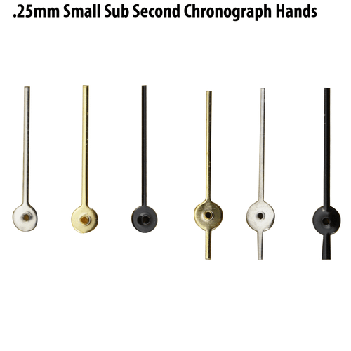 Small Sub Second Chronograph Hands For Watches Hole Size .25mm