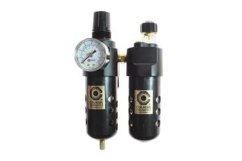 CO 26FCL2-DG 1/4" Integral Filter/Regulator & Lubricator Trio w/Automatic Drain & Gauge