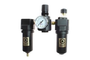 CO 26FRL2-GM 1/4" Filter/Regulator & Lubricator Trio w/Gauge, Metal Bowl