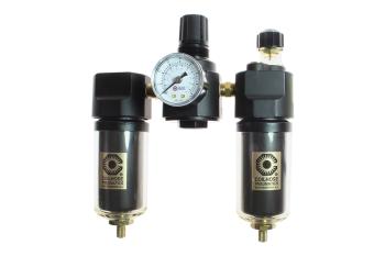 CO 26FRL3-GS 3/8" Filter/Regulator & Lubricator Trio w/Gauge, Sight Glass