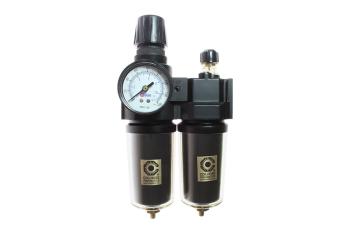 CO 27FCL4-GHS 1/2" Filter/Regulator & Lubricator Trio w/Gauge, Metal Bowl, Sight Glass, 0-200 PSI
