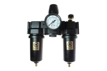 CO 27FRL6-GHMX 3/4" Filter/Regulator & Lubricator Trio w/Gauge, Metal Bowl, 0-200 PSI, 5µ Element