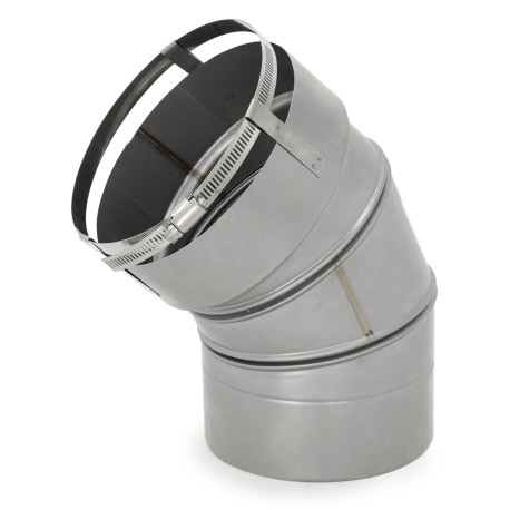 6" Flex-Ready 45° Adjustable Swivel Offset Adapter/Elbow for Chimney Liner, St. Steel