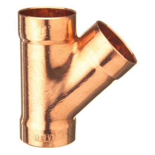 3" x 3" x 1-1/4" DWV C x C 45° Copper Wye