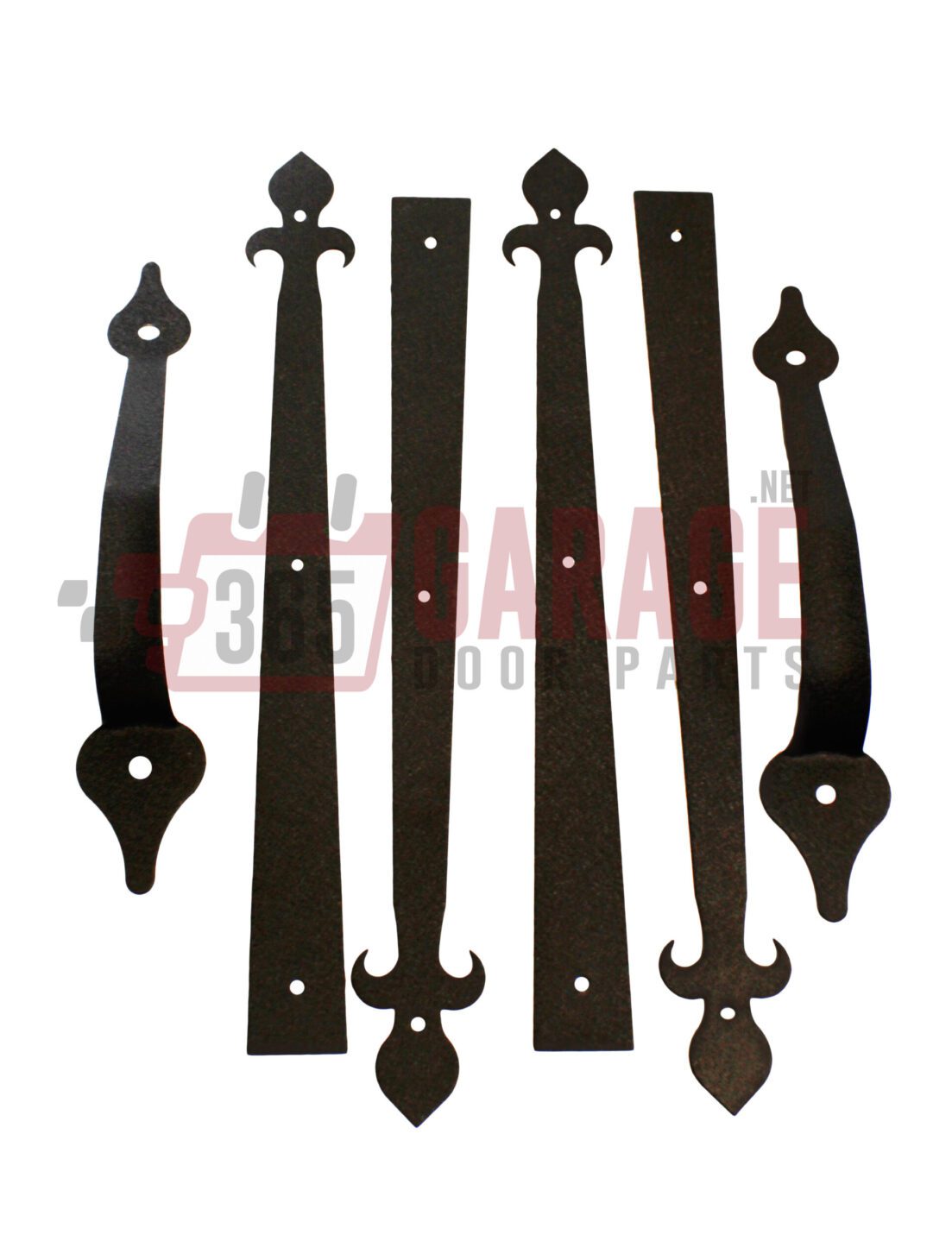 Crown Bolt Crown Bolt 10012 Decorative Fleur-De-Lis Garage Door Kit Black