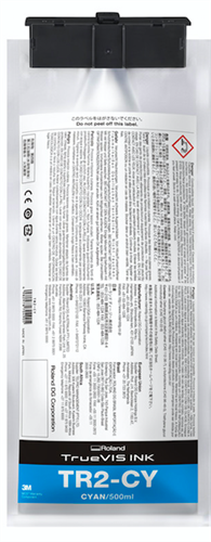 TR2-CY TrueVis 500ml Ink Pouch Cyan