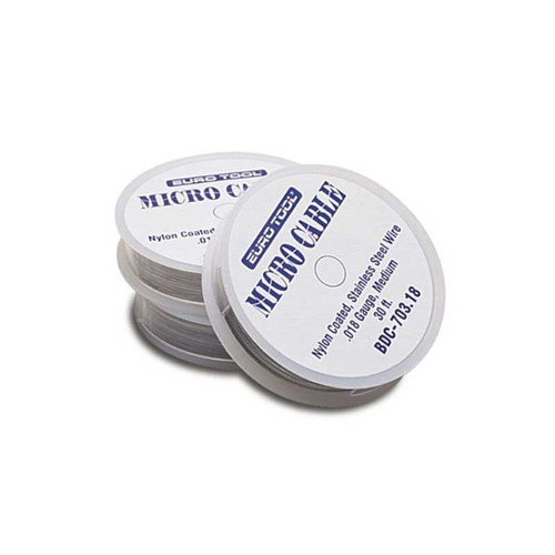 Micro Cable Bead Wire Clear .018 Inch Diameter 100 Foot Spool