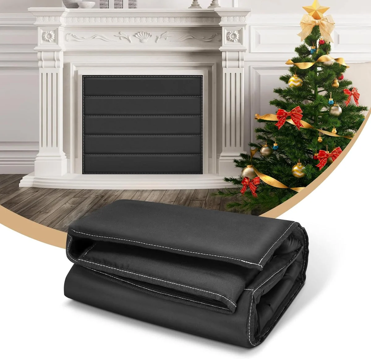 39″x32″ Magnetic Fireplace Blanket for Heat Loss, Fireplace Blocker Blanket Cover Fireplace Draft Stopper for Inside Fireplaces