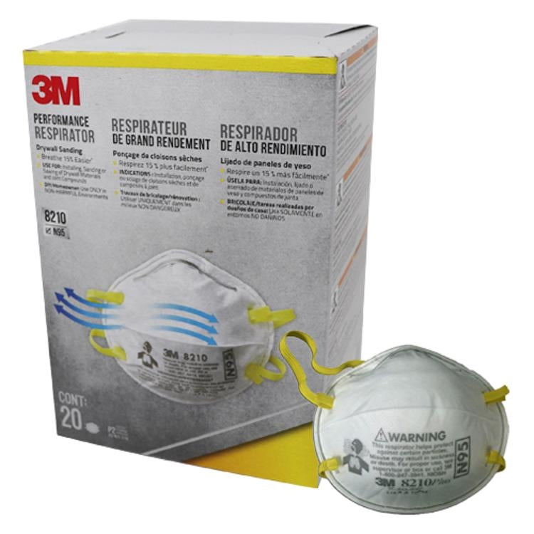 3M 8210 N95 Particulate Respirator Box of 20