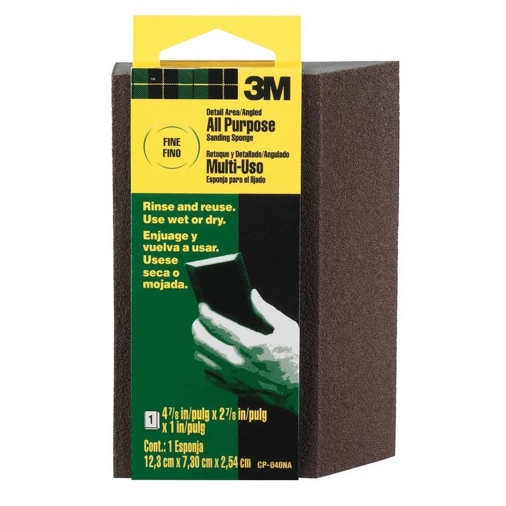 3M 4 7/8 in x 2 7/8 in Fine-Grit Angled Sanding Sponge