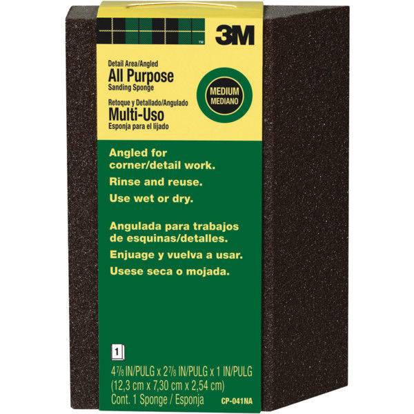 3M 4 7/8 in x 2 7/8 in Medium-Grit Angled Sanding Sponge