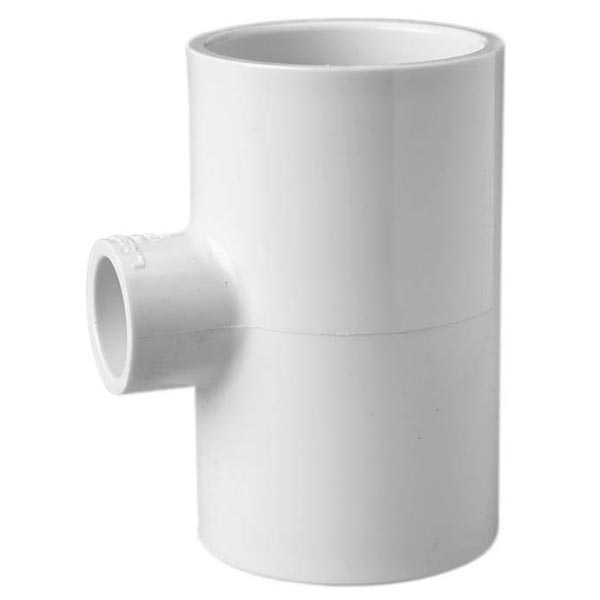 4" x 4" x 3/4" Schedule 40 PVC Reducing Tee - Socket x Socket x Socket (401-416)
