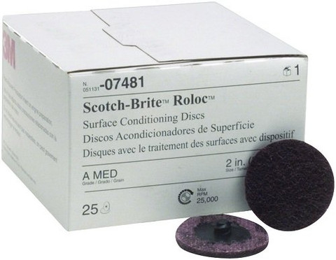 3M 2" Medium Scotch-Brite Roloc Surface Conditioning Disc (07481)
