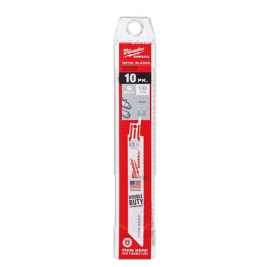 Milwaukee 48-00-3184 6 in 18 TPI Thin Kerf Metal Saw Blades 10pk