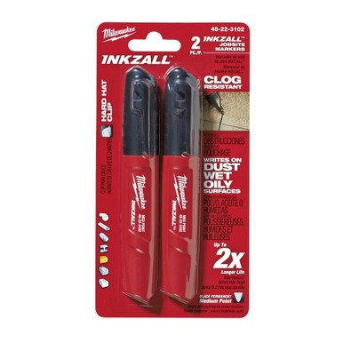 Milwaukee 48-22-3102 INKZALL Black Marker 2 pk