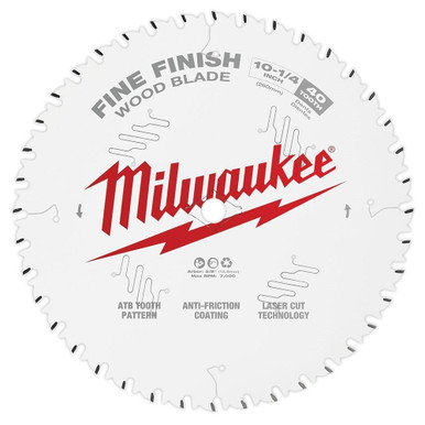 Milwaukee 48-40-1040 10-1/4 40T Fine Finish Circular Blade