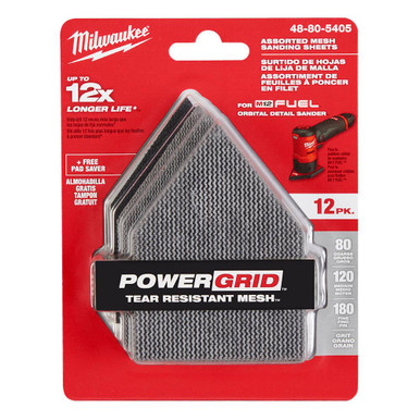 Milwaukee 48-80-5405 Assorted Grit Mesh Sanding Sheets