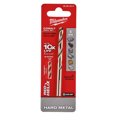 Milwaukee 48-89-2514 6 mm RED HELIX Cobalt Drill Bit - Metric