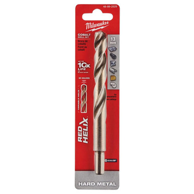 Milwaukee 48-89-2529 13 mm RED HELIX Cobalt Drill Bit - Metric