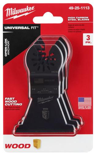 Milwaukee 49-25-1113 OPEN-LOK 2-1/2 in. HCS Wood Blade 3 pk