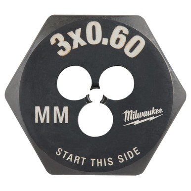 Milwaukee 49-57-5310 M3-0.60 mm 1 Inch Hex Threading Die