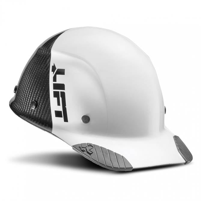 Lift Safety Dax 50/50 Carbon Fiber Cap Hard Hat White-Black HDC50C-19WC