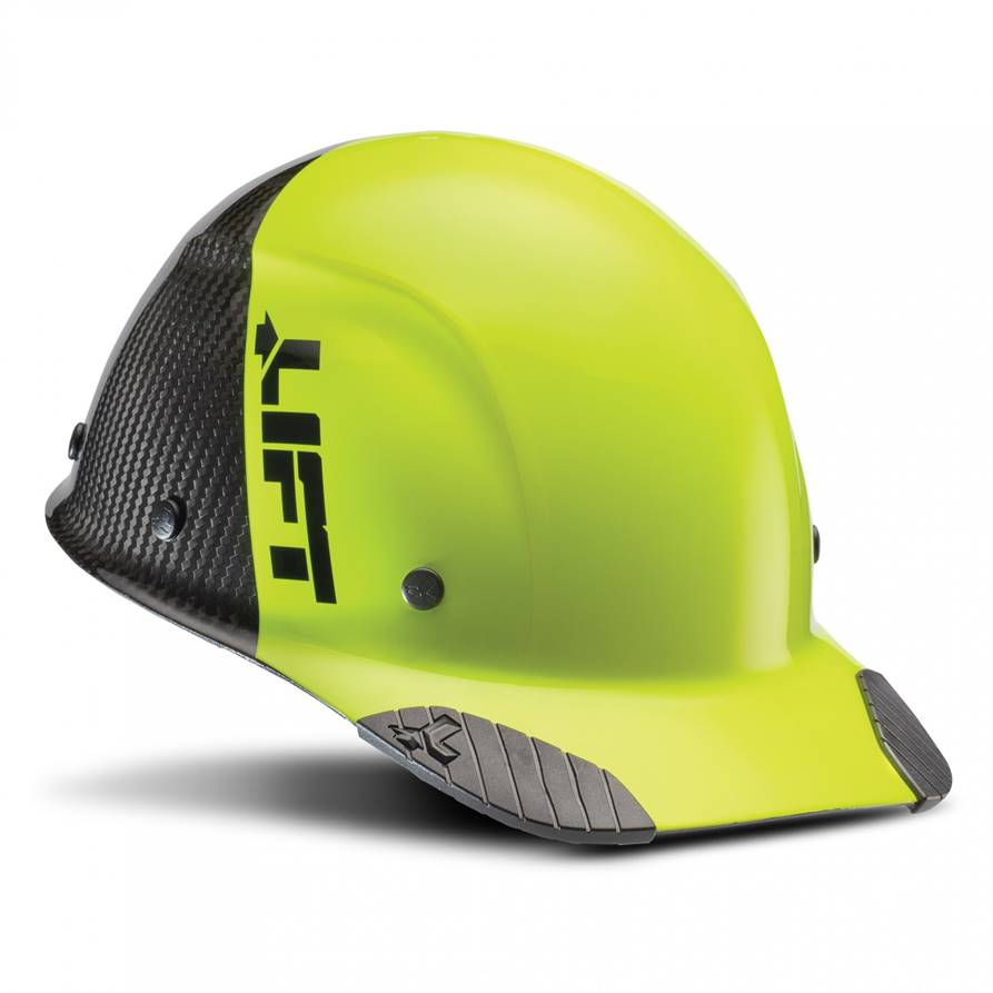 Lift Safety Dax 50/50 Carbon Fiber Cap Hard Hat Yellow-Black HDC50C-19HC